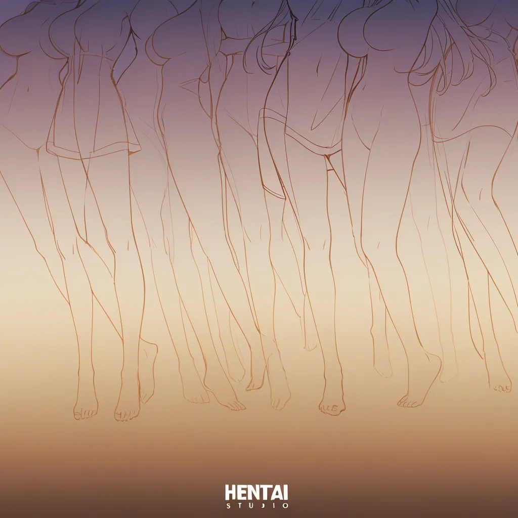 studio quality, sharp focus, 5girls, bouncing breasts, bare legs, gradient background, tender moment, natural skin texture