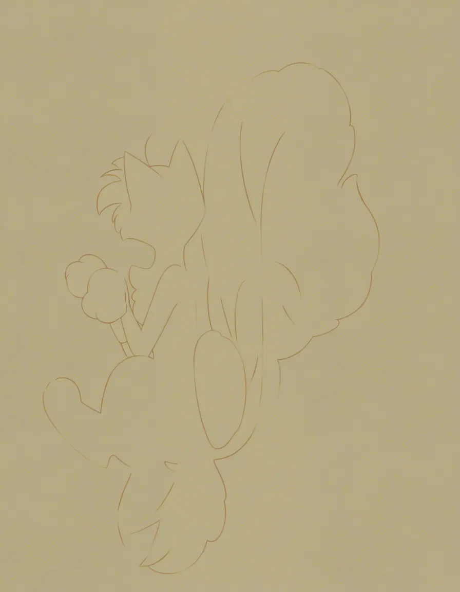cat taur furry_female fluffy completely_nude furry body_fur warm_lighting cozy paws, on_side spread_legs (anime style:1.3), 2d, anime screencap, cel shading, flat color roaring_twenties_era, (anime style:1.3), 2d, anime screencap, cel shading, flat color