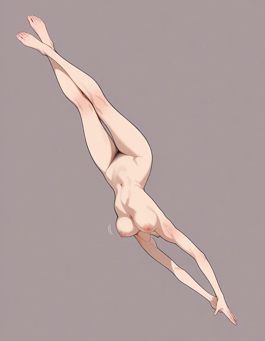 the mom from spy family naked with her leg in the air, hentai_studio_quality