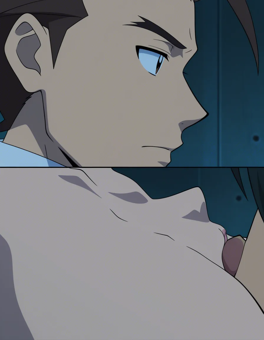 Aura Blackquill and Apollo Justice,
cunnilingus, full picture, full bodu
1girl, 1boy, side view, 2D anime,, (anime style:1.3), 2d, anime screencap, cel shading, flat color