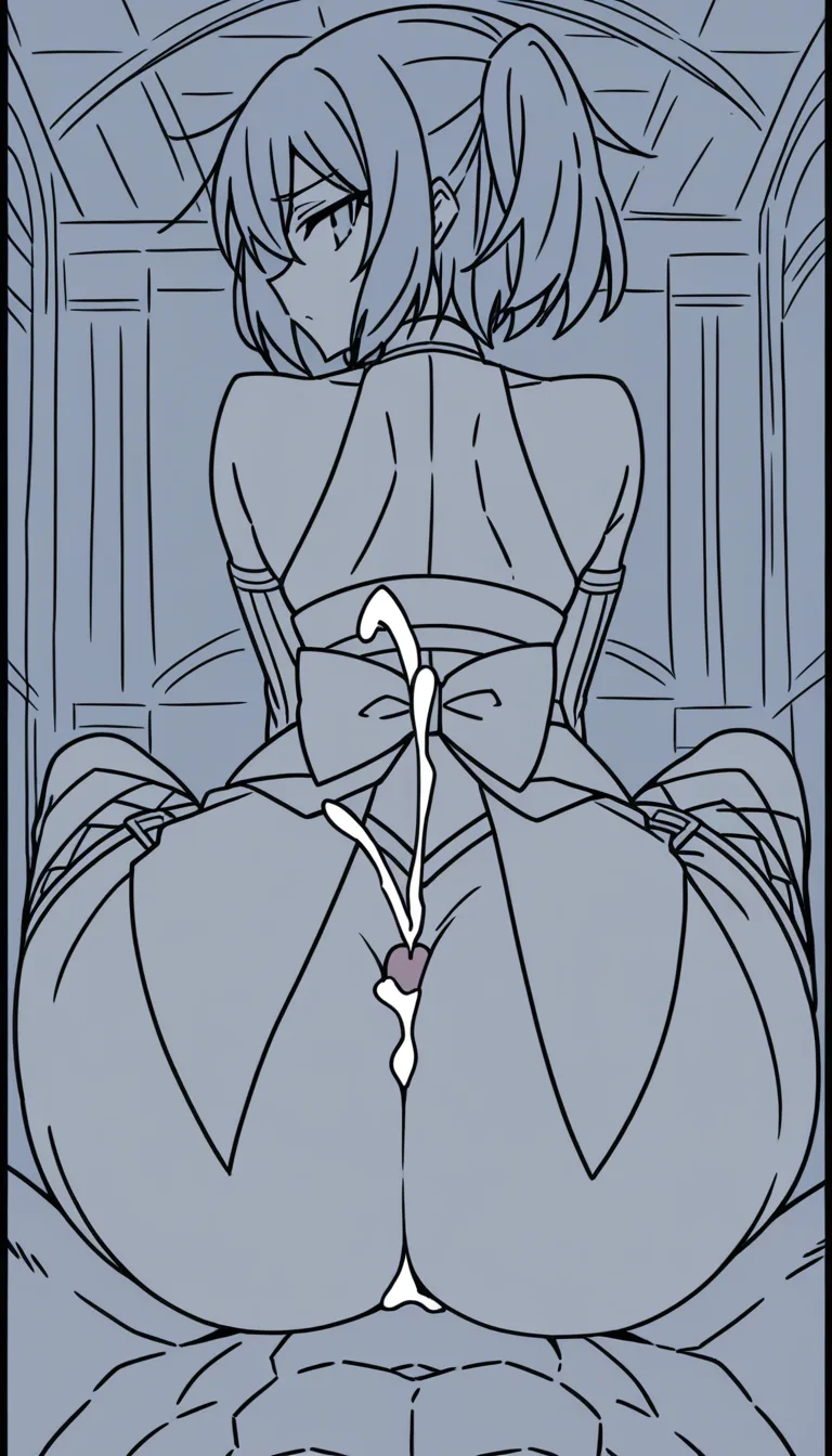 Friren, gigantic ass, buttjob, cum,original outfit