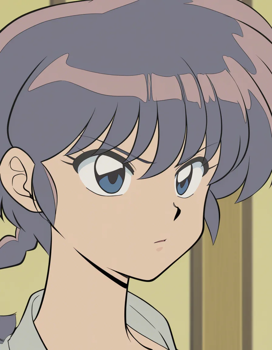 @shampoo_(ranma_1/2), (anime style:1.3), 2d, anime screencap, cel shading, flat color