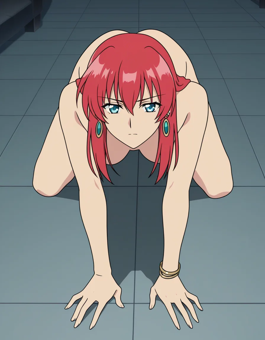ultra detailed shading, redhead woman, jewelry, on all fours, smoldering look, visual novel art, (anime style:1.3), 2d, anime screencap, cel shading, flat color
Naked spread_legs naked_shirt nude, (anime style:1.3), 2d, anime screencap, cel shading, flat color