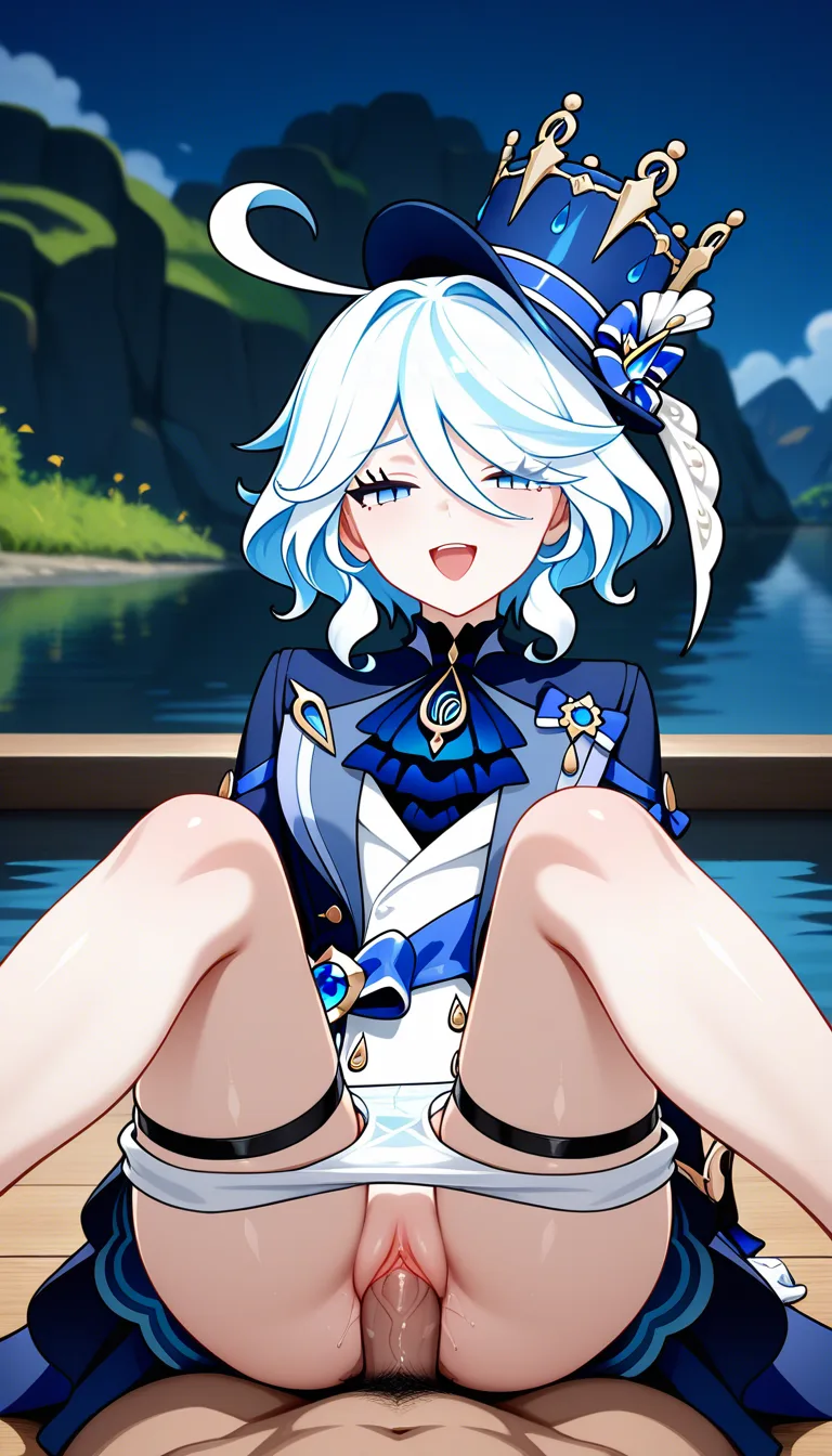 Masterpiece, Genshin impact stylem Furina, shorts down, panties down, Pussy, pov light no hairs penis, pov vaginal sex, pov cowgirl, half-closed eyes, Moaning, Lake, look at viewer, outfit, smile,.,,, value:0.1 for: hentai_studio_quality.,,,,,,,,,,,, hentai_studio_quality, hentai_studio_quality, hentai_studio_quality, hentai_studio_quality, hentai_studio_quality, hentai_studio_quality, hentai_studio_quality, hentai_studio_quality, hentai_studio_quality, hentai_studio_quality, hentai_studio_quality, hentai_studio_quality