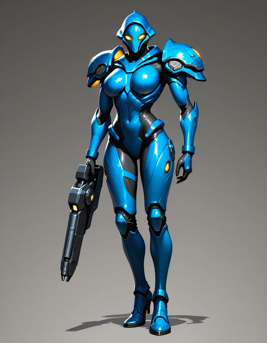 Protoss (starcraft), alien girl, female, no mouth, hentai_studio_quality