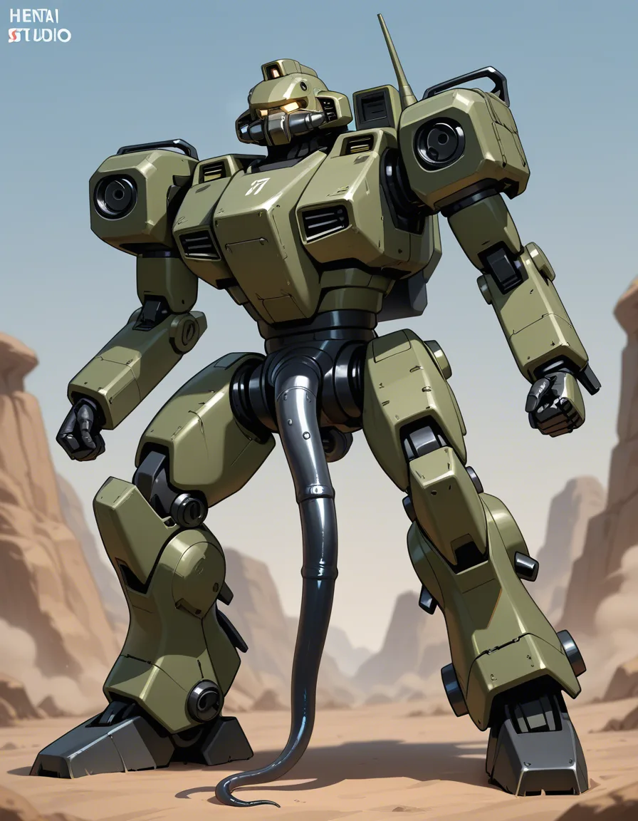 mech in field,tentacle fuck mech from under, hentai_studio_quality