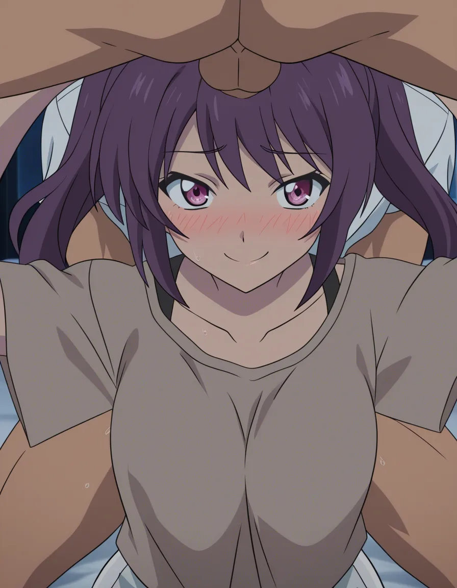 highly detailed, vibrant, 3boy, short sleeves, doggy style, shy smile, vivid colors, double_penetration 1girl, fellatio, (anime style:1.3), 2d, anime screencap, cel shading, flat color
