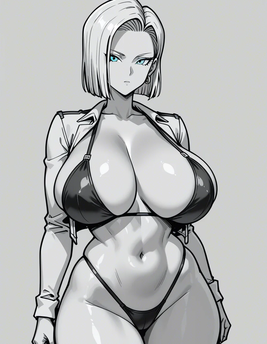 Android 18, mature_female , curvy, hentai_studio_quality