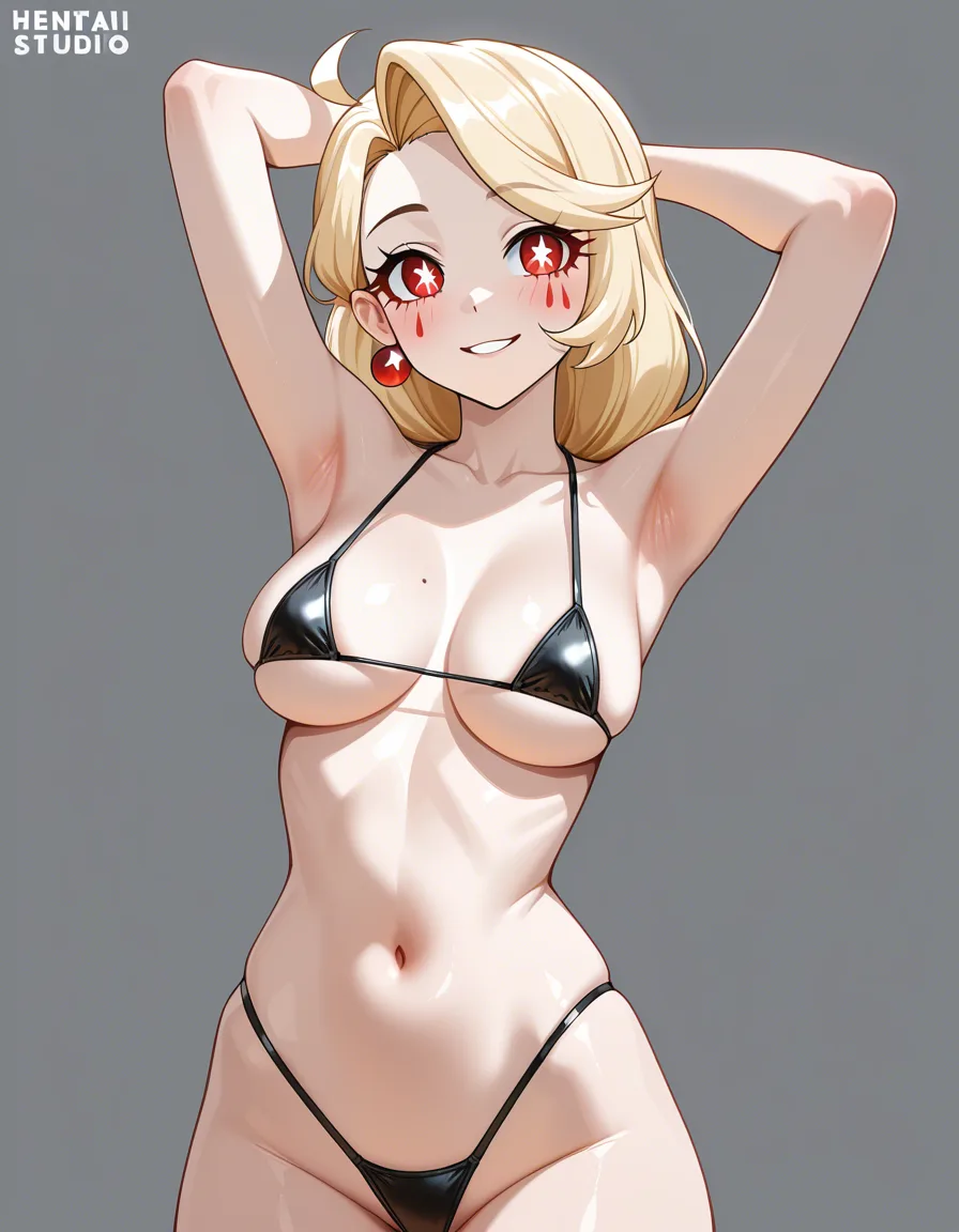 Charlie Morningstar, wearing an extra thin micro bikini., hentai_studio_quality