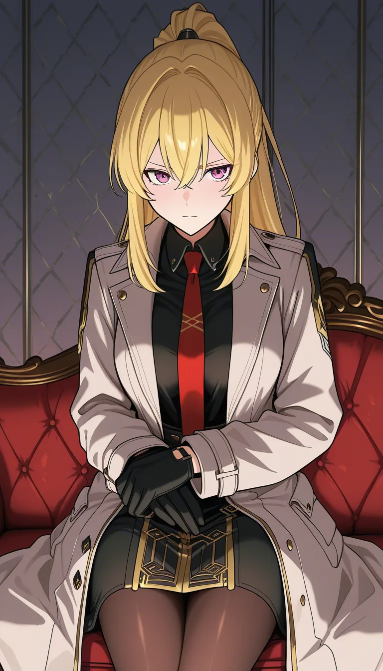 Kamera fest. Frau kurzes blonde_hair, Gold braune Haut. Große brüste, Breite Hüften, trägt schwarze Unterwäsche, liegt auf der Couch, streckt den po in die Kamera.