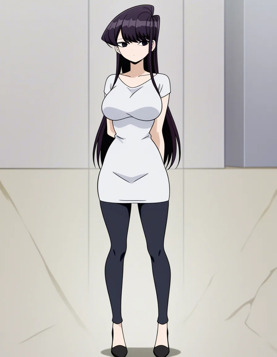 @komi_shouko  #leggings , #large_breasts  #short_dress  #long_hair  
Ntr sex with gym instructor, (anime style:1.3), 2d, anime screencap, cel shading, flat color, @00osamio00