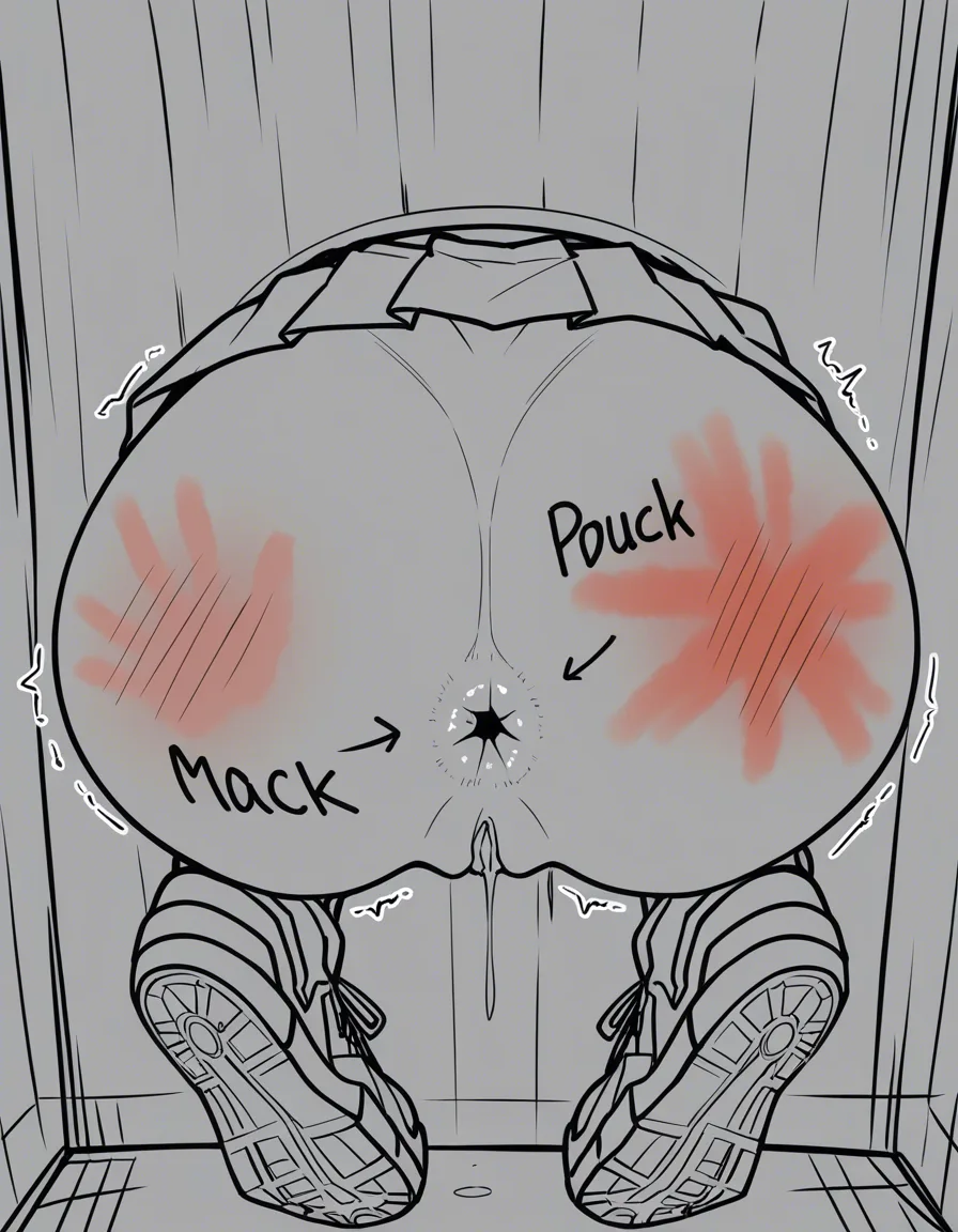 /highres /sharp_focus doujin_style /masterpiece lineart bremerton_(azur_lane) stuck_in_wall miniskirt sneakers anal vaginal spanked body_writing trembling, hentai_studio_quality