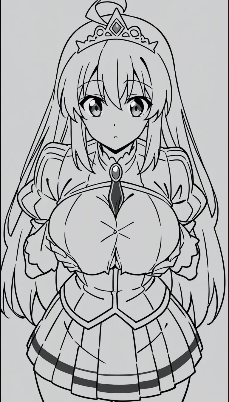 masterpiece, finely detailed, princess, ahoge, skirt, paizuri, studio anime looking_down