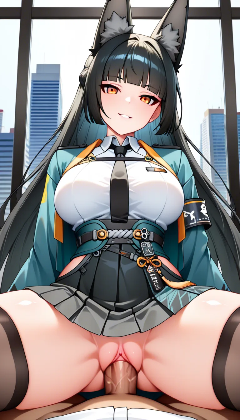 masterpiece, no zzz, no z, zenless zone, hoshimi miyabi, natural medium_breasts not hanging, outfit, lean back, not speard thighs, breats are hidden, thigh-high  socks, no skirt, pov vaginal sex, pov light no hair cock, riding pov, fun moaning, hear eyes, city window background, no panties, look at viewer, cameltoe, smile,, dont hentai_studio_quality out of prompt., hentai_studio_quality, hentai_studio_quality, hentai_studio_quality, hentai_studio_quality, hentai_studio_quality, hentai_studio_quality, hentai_studio_quality, hentai_studio_quality, hentai_studio_quality, hentai_studio_quality, hentai_studio_quality, hentai_studio_quality, hentai_studio_quality, hentai_studio_quality, hentai_studio_quality, hentai_studio_quality, hentai_studio_quality, hentai_studio_quality, hentai_studio_quality, hentai_studio_quality, hentai_studio_quality, hentai_studio_quality, hentai_studio_quality, hentai_studio_quality, hentai_studio_quality, hentai_studio_quality, hentai_studio_quality