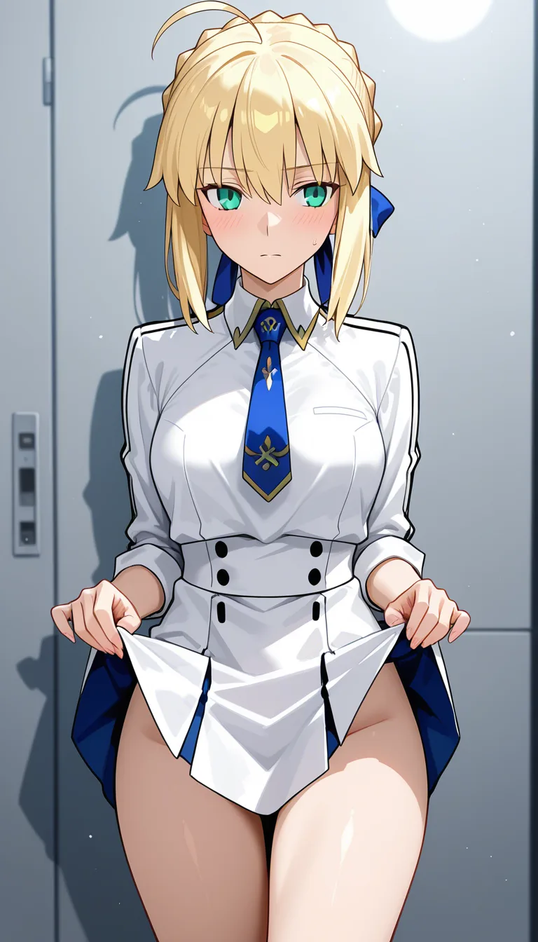 @artoria_pendragon_(fate) lifting_own_clothes, hentai_studio_quality