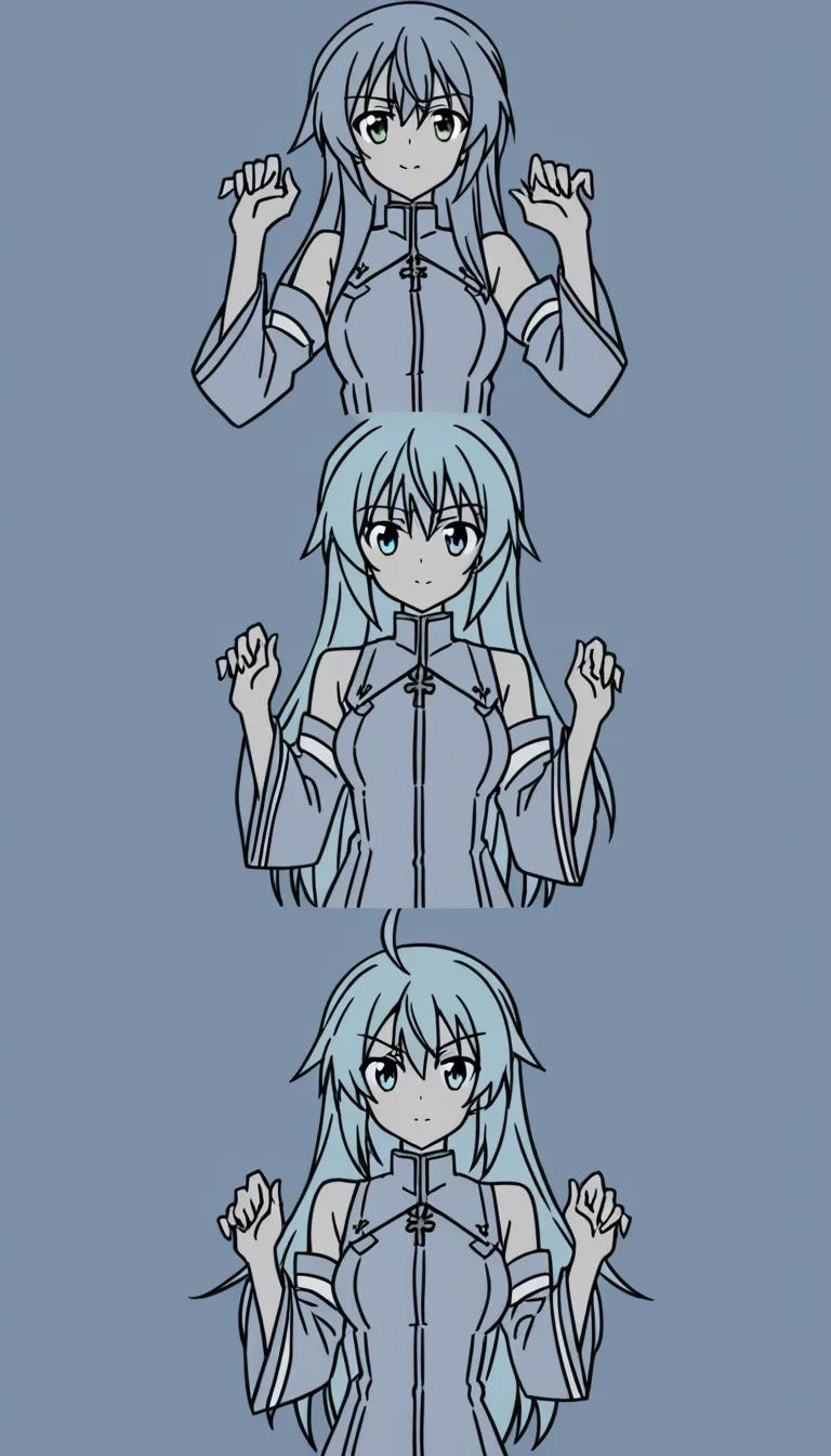 ultra detailed, sharp focus, 4girls, reverse cowgirl, hands up, detached sleeves, simple background, cel shading, witches uniform