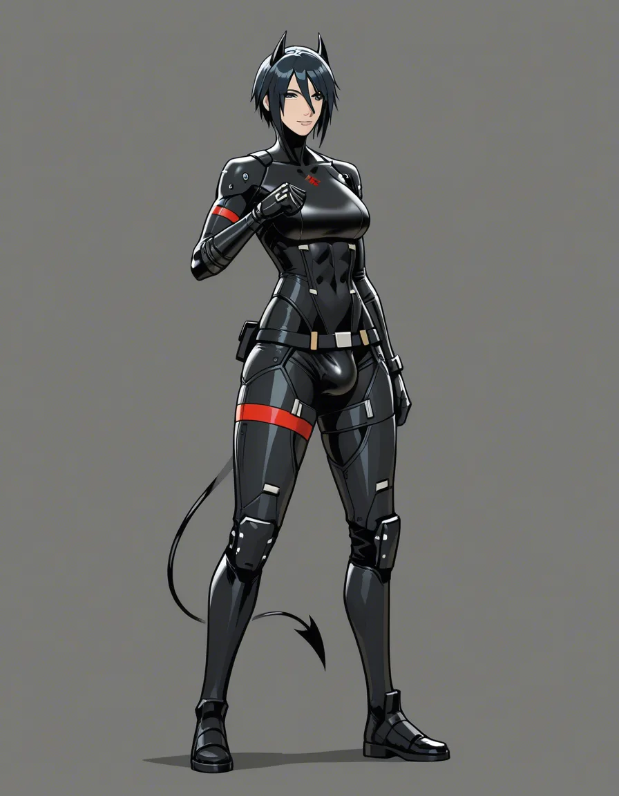elster signalis, futa, devil horns, hentai_studio_quality