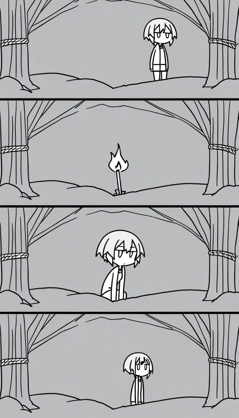 Gwen fucking doggystyle next to a campfire