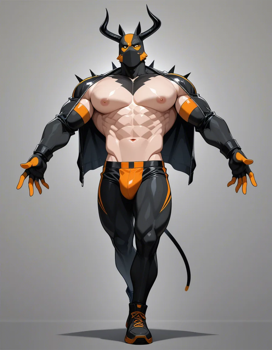 Make a hunk male with large pecks, hentai_studio_quality