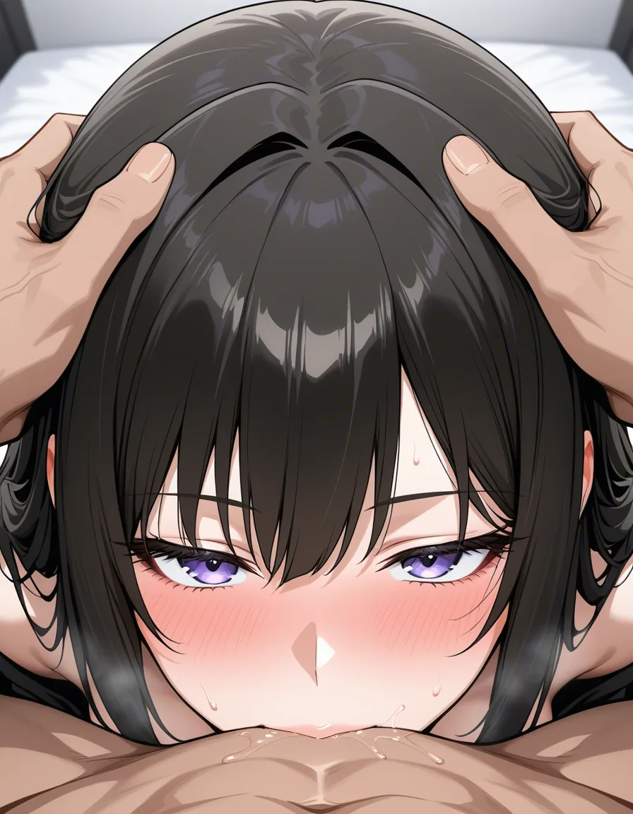masterpiece, best quality, 1girl pov kissing_viewer buchukisu, sloppy french_kiss, kissing_face, hentai_studio_quality