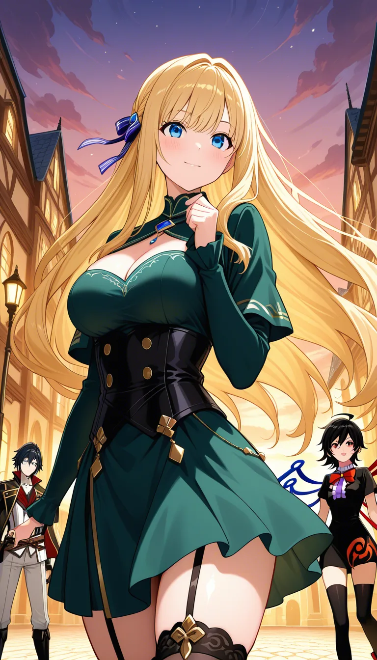 Génère une image d'une femme qui a les cheveux rouges long assise et qui se fait masser les sein par une femme blonde et elle a le bout des mèche brun qui a du rouge a lèvres les 2 son nue