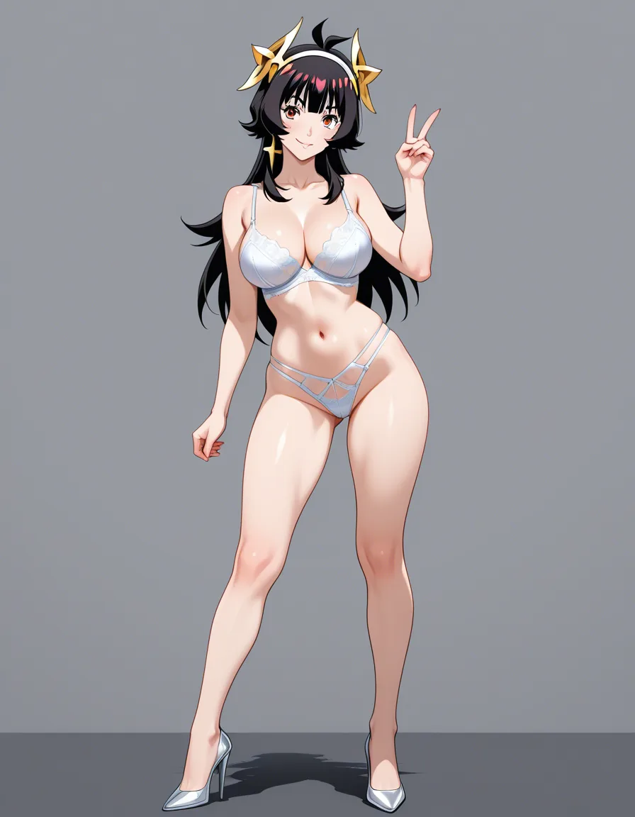 Ameri azazel , lingerie , high_heels , v, hentai_studio_quality