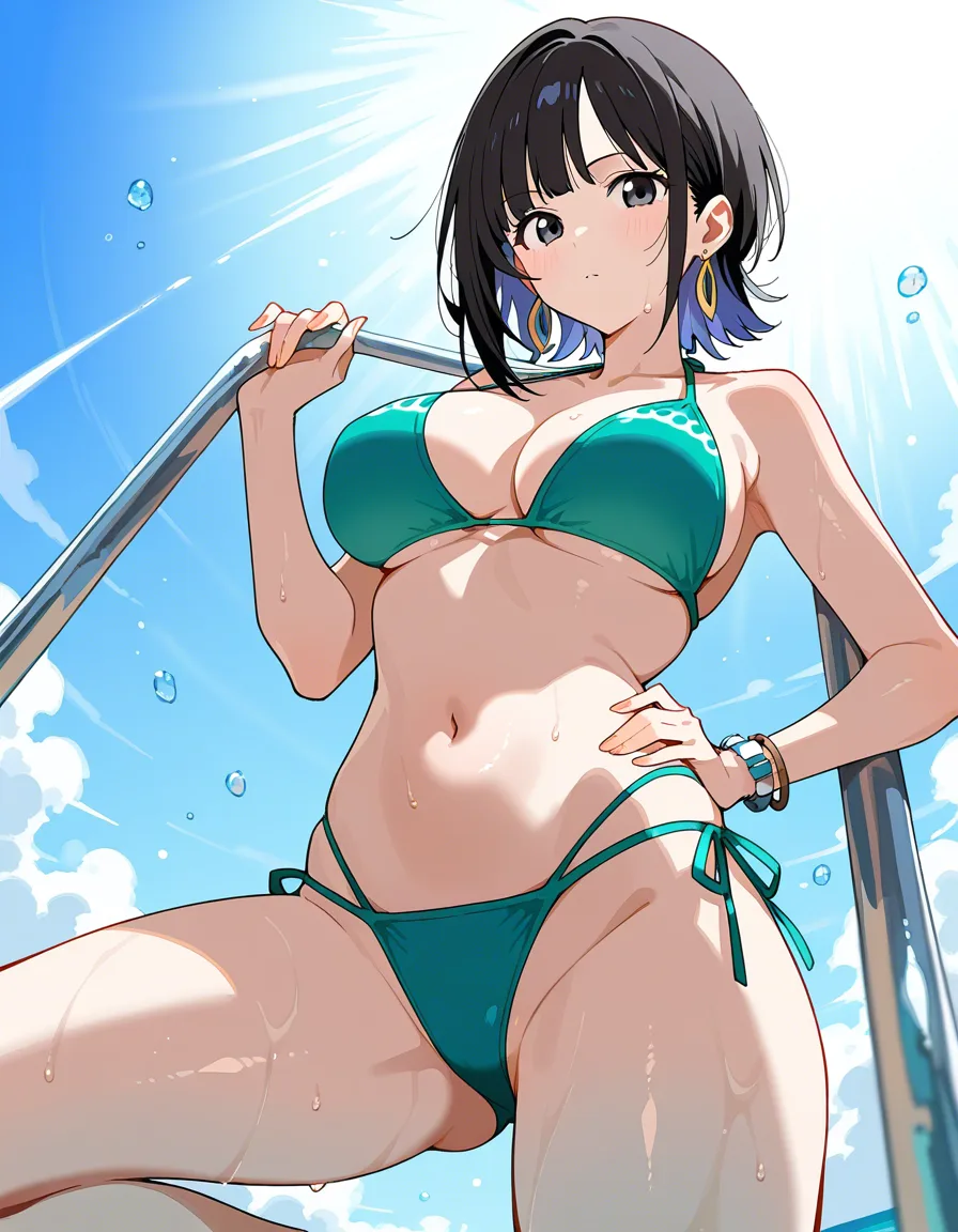 @nami_(one_piece) from_below bikini, hentai_studio_quality