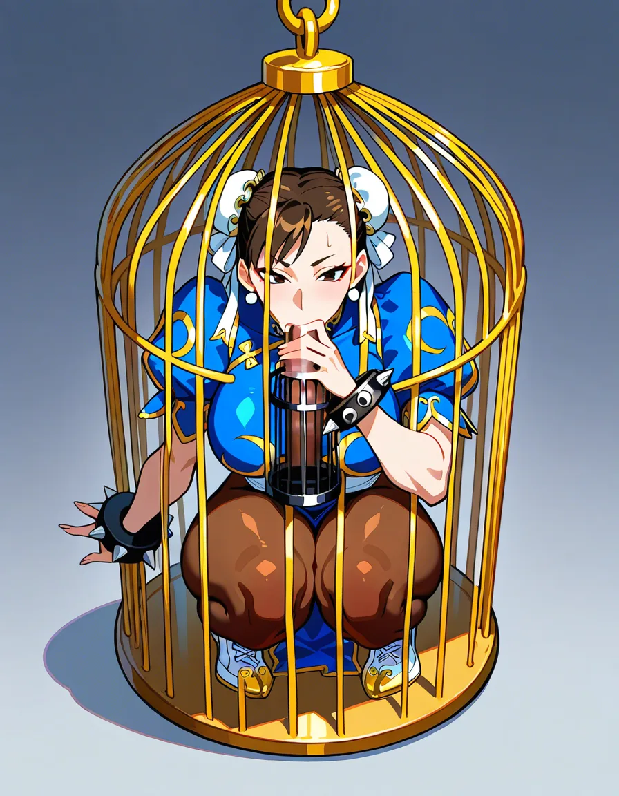 chun_li , cage , fellatio, hentai_studio_quality