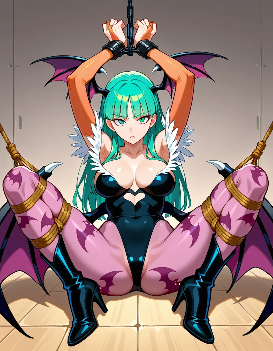 chun-lee, Morrigan_Aensland , lesbian , bondage, hentai_studio_quality