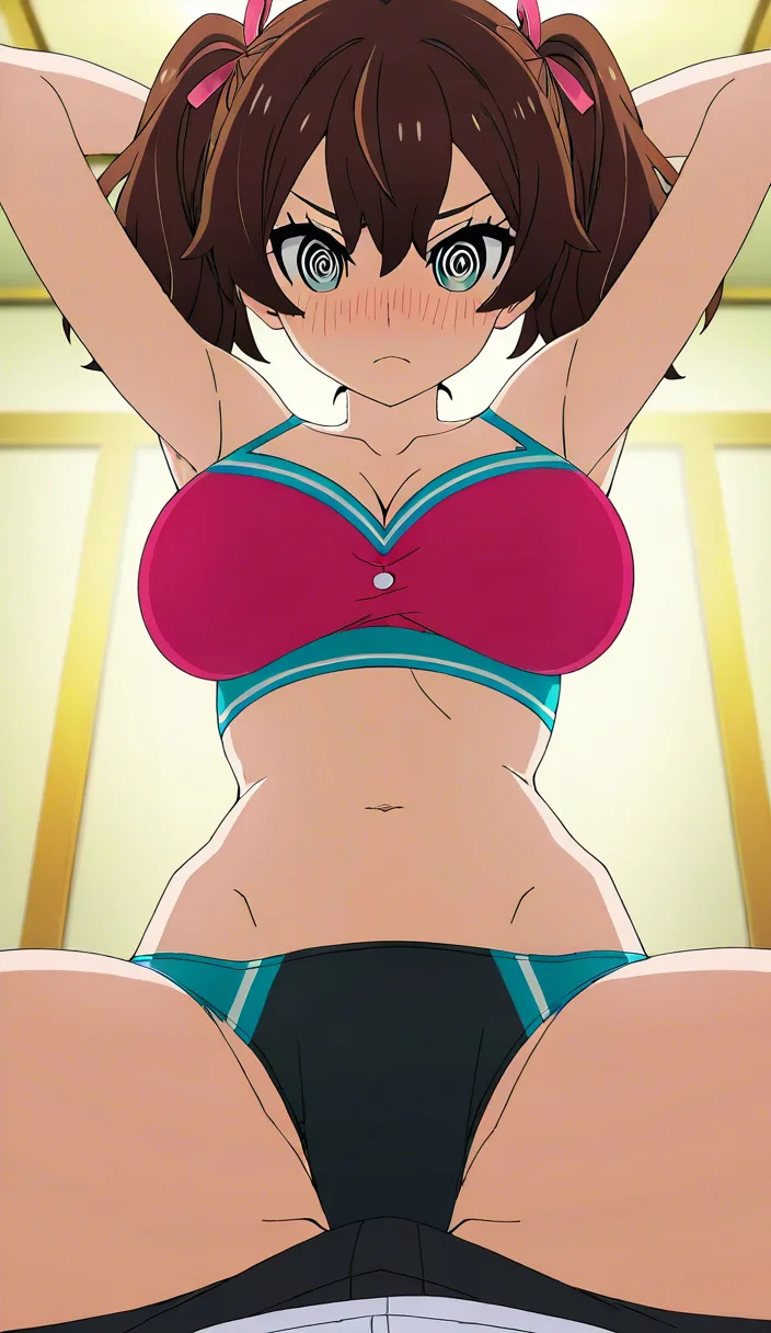 /masterpiece #official_art #official_alternate_costume @nami_(one_piece) cowgirl_position #arms_behind_head , hentai_studio_quality, hentai_studio_quality #couple, hentai_studio_quality, (anime style:1.3), 2d, anime screencap, cel shading, flat color, @00osamio00