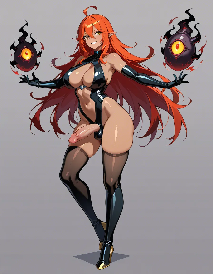 futa_with_female monster_girl dark-skinned_female, hentai_studio_quality