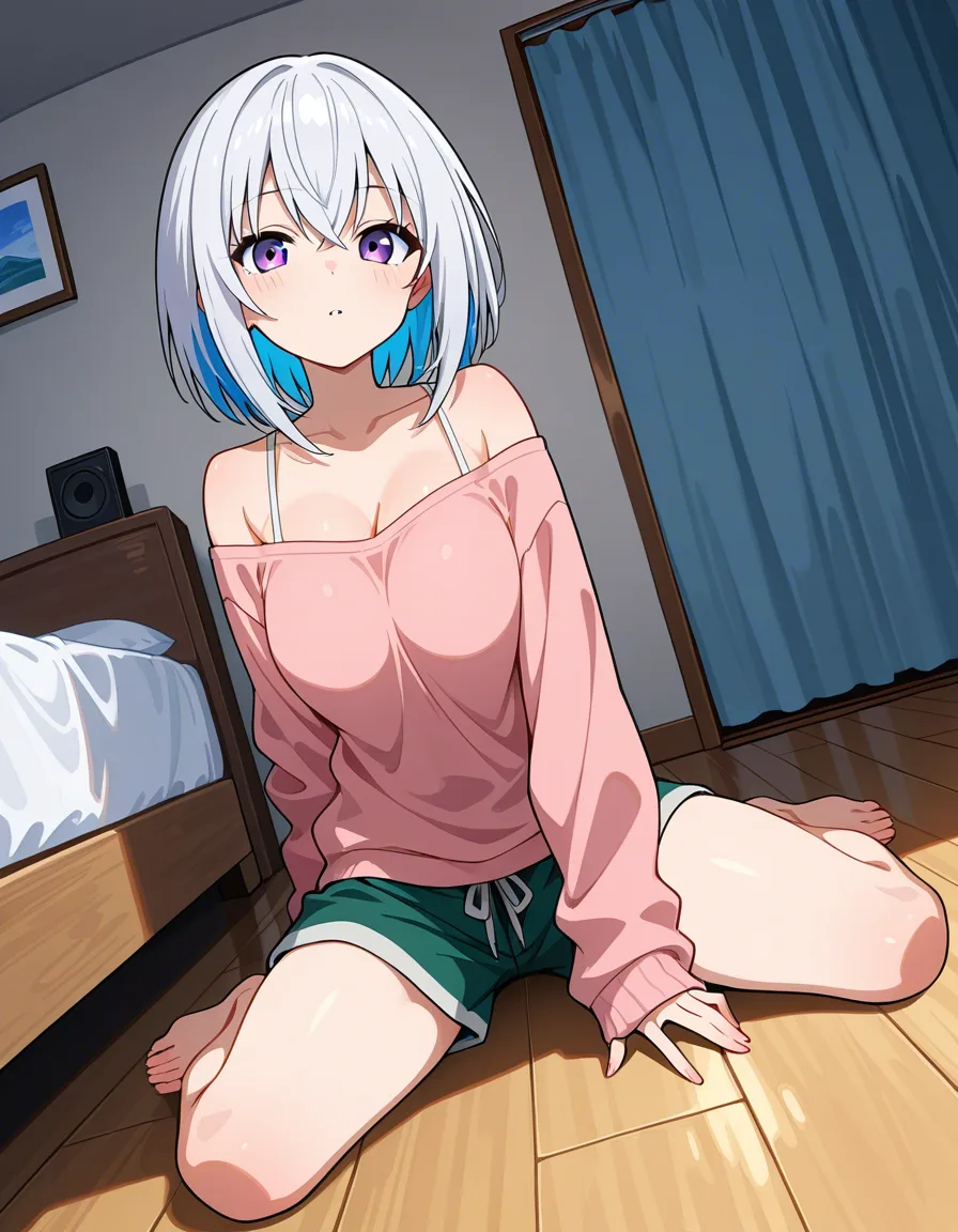 Lorem (musuko ga kawaikute shikatanai mazoku no hahaoya), bedroom, full body, hentai style, hentai_studio_quality
