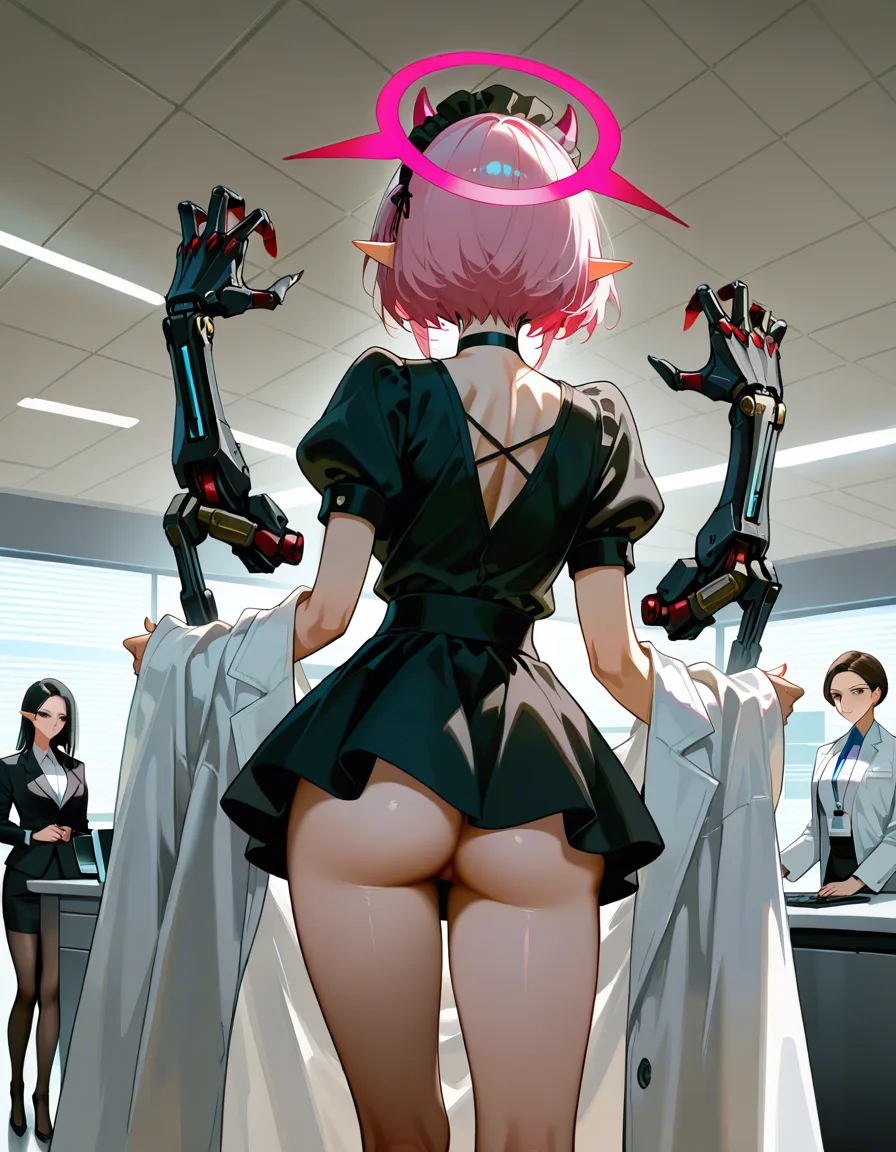 highly detailed, natural lighting, office lady, black_choker, lab_coat, science_fiction, mechanical_arms, pink_halo, 8k, sharp focus, detailed skin, anal fake_horns, succubus, alternate costume, RAW photo, ultra realistic, maid, short hair, skirt, goth, elf, princess, puffy_short_sleeves, nipple_stimulation, pink_latex_suit, bdsm, femdom, petite adult woman, Copyright homestuck Character john egbert roxy lalonde Artist confusedsabron General 1boy 1girls black lipstick blonde hair bottomless bottomless female continue after cum cum cum in pussy cum inside cum overflow drooling female floating giver pov grabbing wrists holding wrists light-skinned female lipstick male missionary position orgasm partially clothed partially clothed female pussy, hentai_studio_quality masterpiece, hentai_studio_quality, hentai_studio_quality