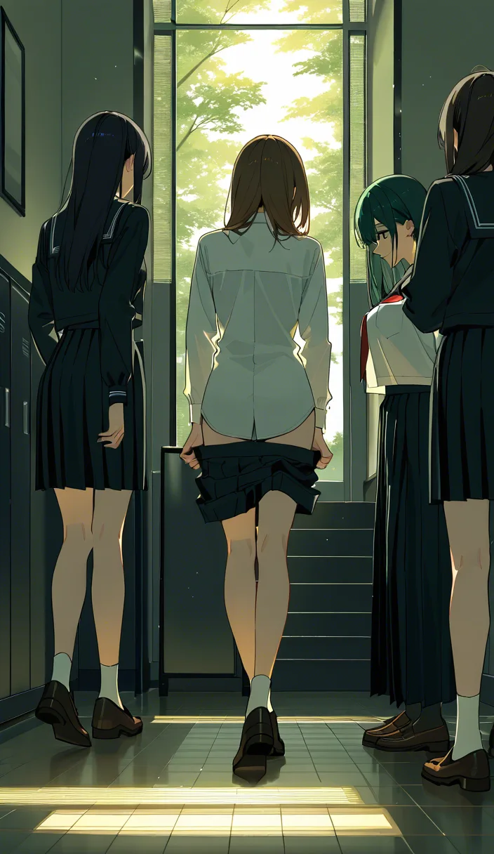 highly detailed, natural lighting, 6girls, shoes, undressing, 8k uhd