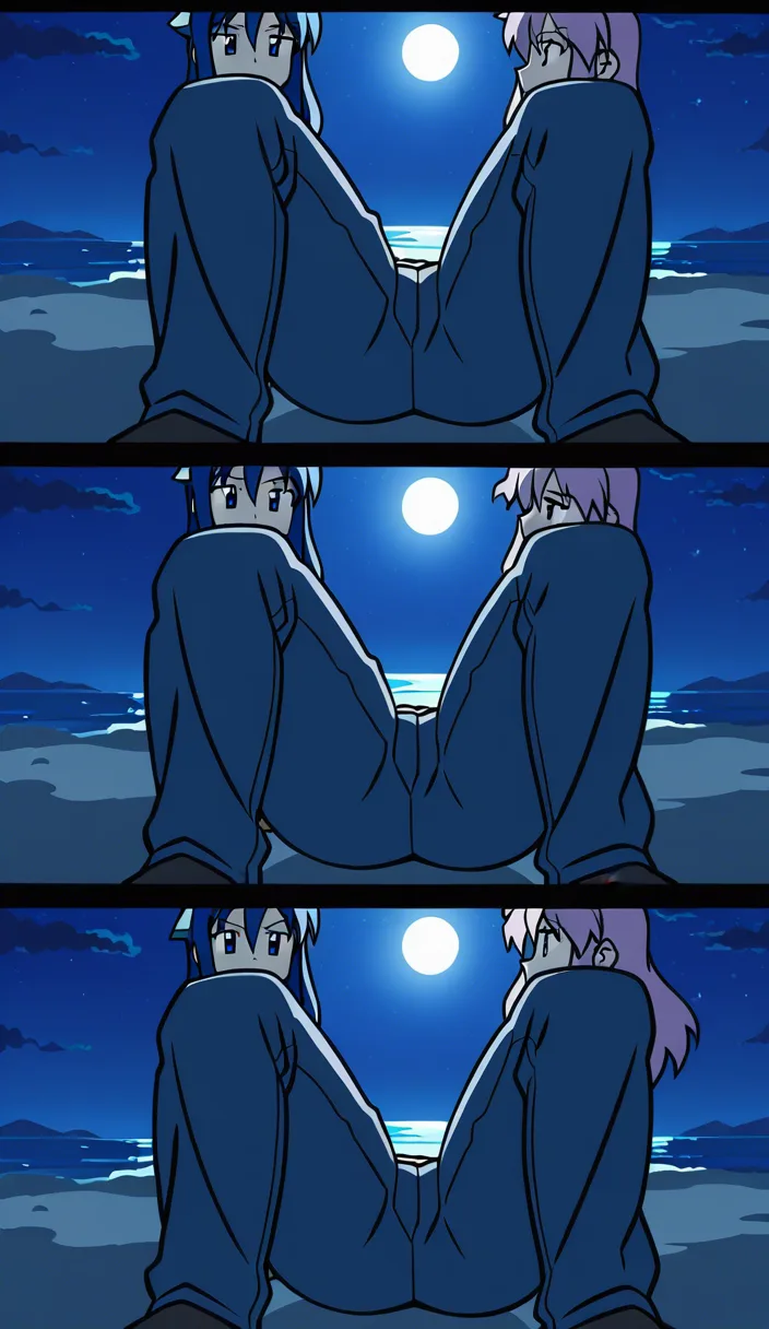 RAW photo, ultra realistic, 3girls, pants, vaginal penetration, moonlight, dslr quality