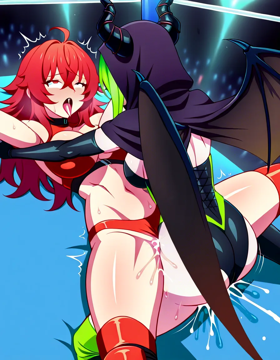 2girls yuri sex dragon_horns , maleficent , doggystyle  , pussy_juice , wrestling_ring, strapon, defeated, missionary, orgasm cumming, ahegao , strapon , zentreya_(vtuber) red_hair, hentai_studio_quality, hentai_studio_quality, hentai_studio_quality