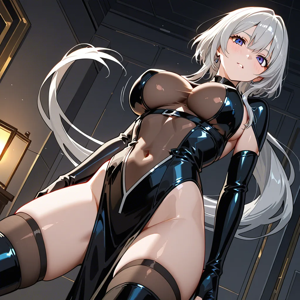 Woman, bouncing tits
