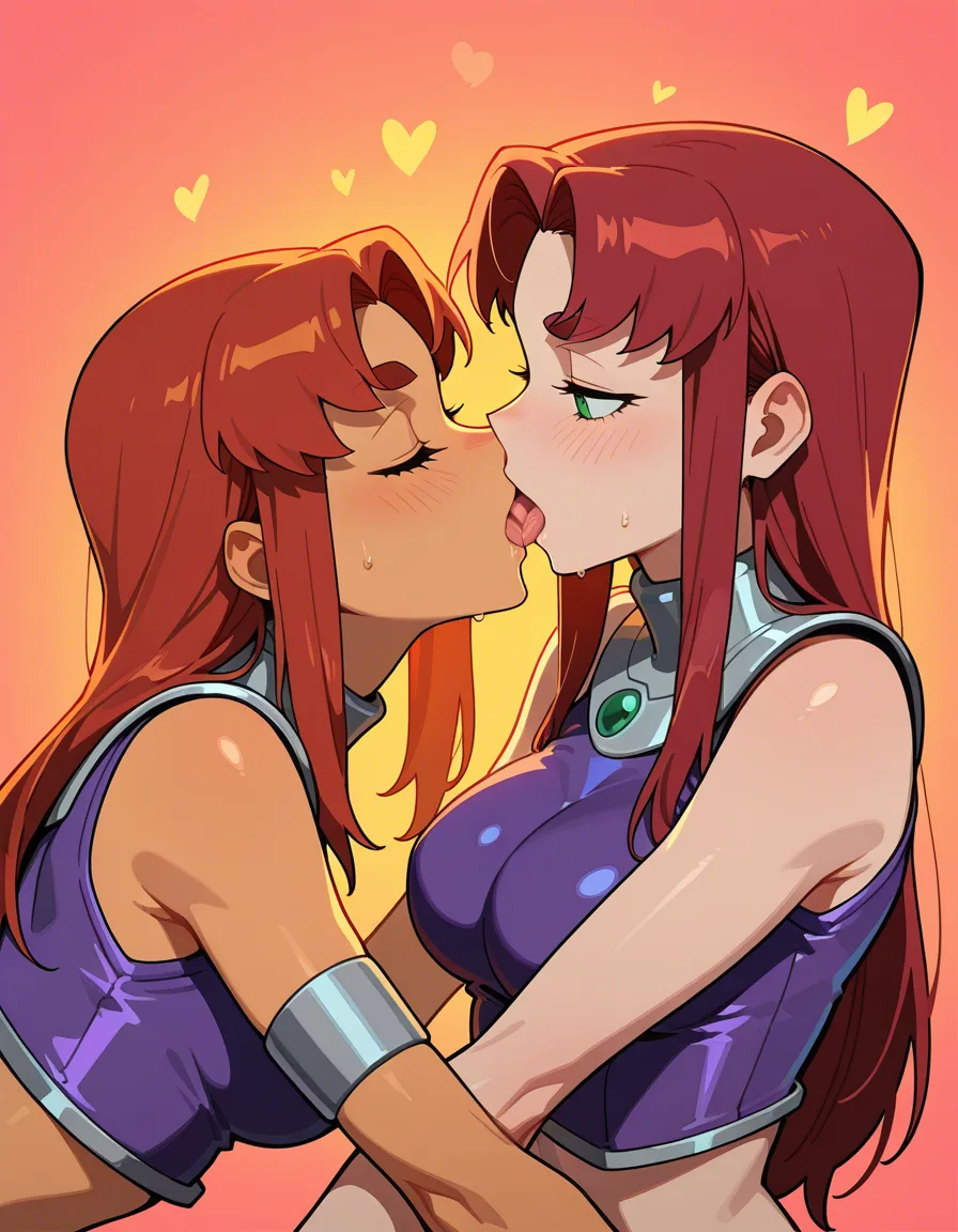 miss_martian, starfire , french_kiss, hentai_studio_quality