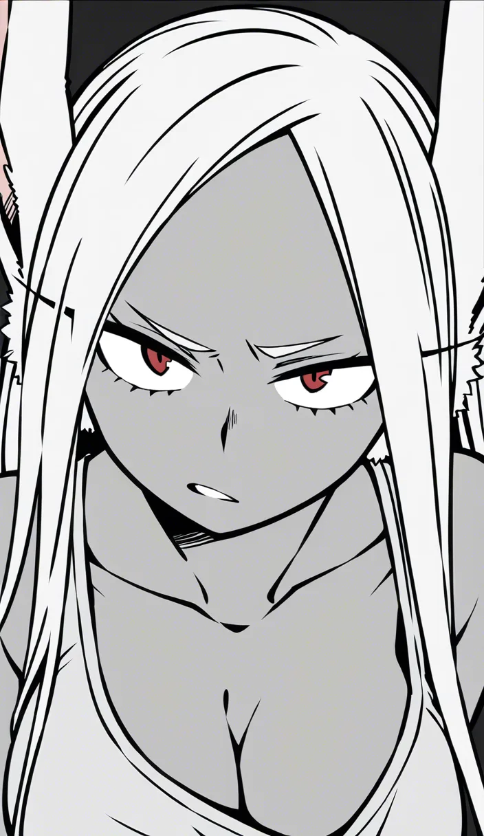 Mirko from my hero academia taking off her clothes while looking at you with a seductive gaze
