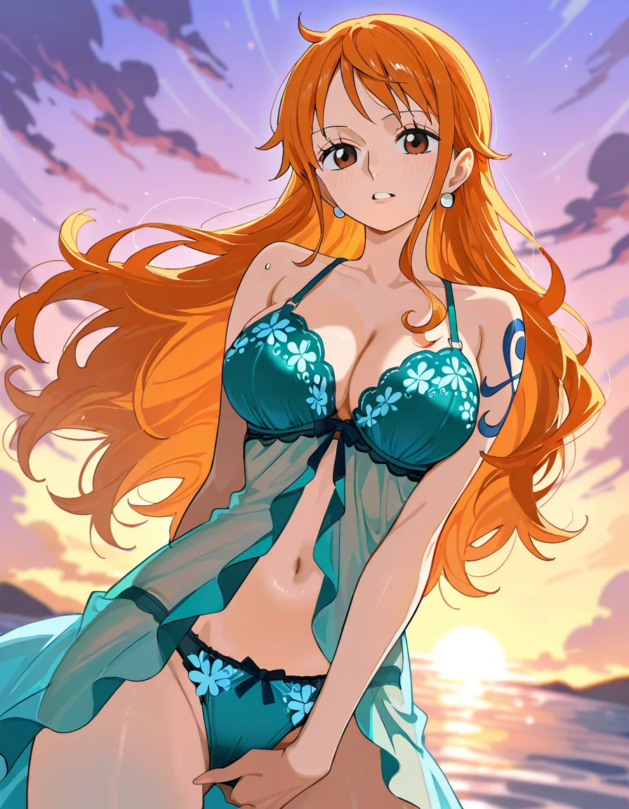 score_9, score_8_up, score_7_up, score_6_up, 1girl, (Nami from One Piece), 4k, hdr, best resoluthion, detailed, detailed face, oceant, sunset, sunbeams, beautiful sky, girl in teal lingerie, (one, piece), (masturbate:1.5), orgasm face, pleasure, pussy juice, exposed tits, hard nipples naked breast, <lora:hinaTuningFaceDetailer_SDXL-v2-rank256-pruned:.8>, staekinglight, pcpcpc, <lora:nai3animation_v2.6.1-000100:.8>, taking selfie, recording self, tongue out, big ass kneeling showing ass, exposed tits, blowing kiss, (selfie angled down on girl), (top view), <lora:ClearHand-V2:.8>, dildo riding, one piece anime quality, one piece anime style, hentai_studio_quality