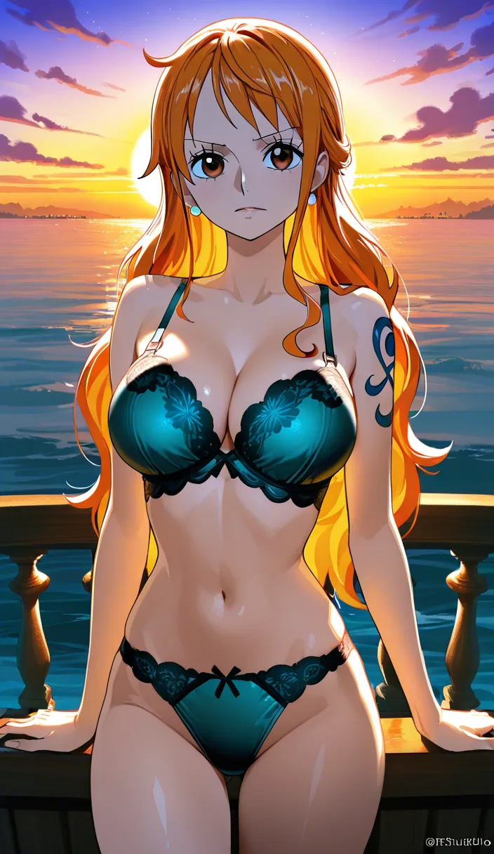 score_9, score_8_up, score_7_up, score_6_up, 1girl, (Nami from One Piece), 4k, hdr, best resoluthion, detailed, detailed face, oceant, sunset, sunbeams, beautiful sky, girl in teal lingerie, (one, piece), (masturbate:1.5), orgasm face, pleasure, pussy juice, exposed tits, hard nipples naked breast, <lora:hinaTuningFaceDetailer_SDXL-v2-rank256-pruned:.8>, staekinglight, pcpcpc, <lora:nai3animation_v2.6.1-000100:.8>, taking selfie, recording self, tongue out, big ass frontal view showing ass, exposed tits, blowing kiss, (selfie angled down on girl), (top view), <lora:ClearHand-V2:.8>, dildo riding, one piece anime quality, one piece anime style, hentai_studio_quality, hentai_studio_quality see-through_clothes