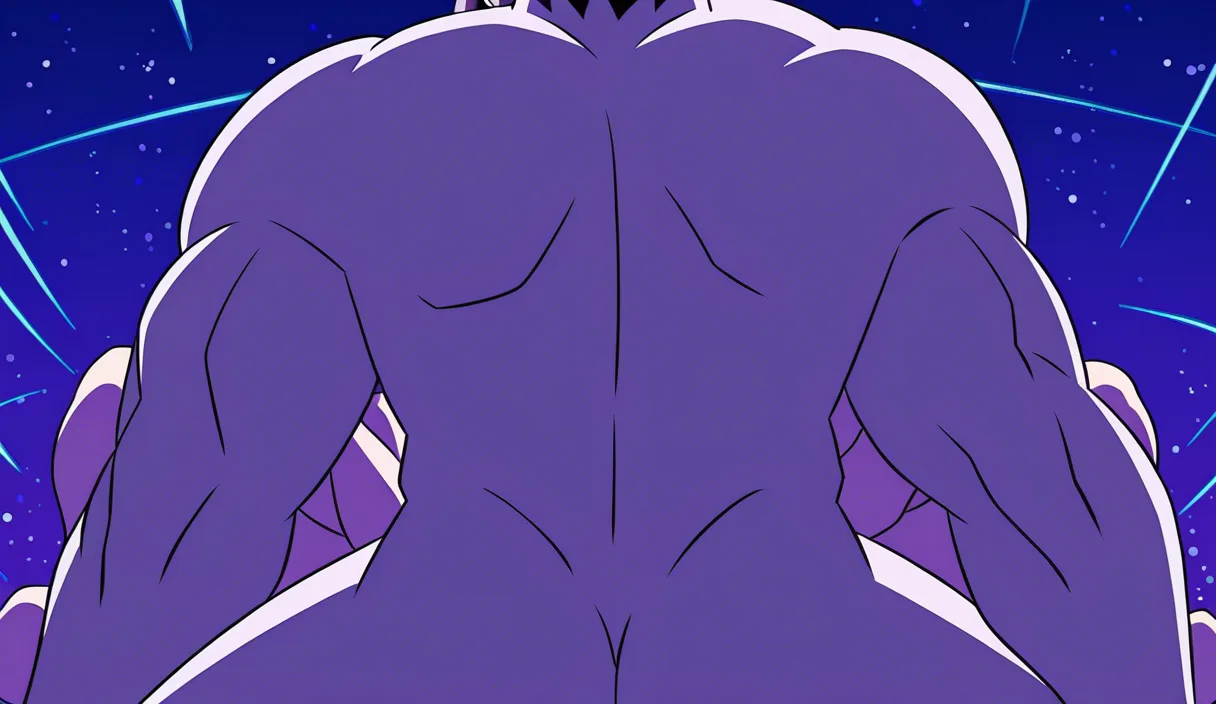 1milf, chi-chi_(dragon ball z), nude, 2boys, double_penetration. 2d_coloured.