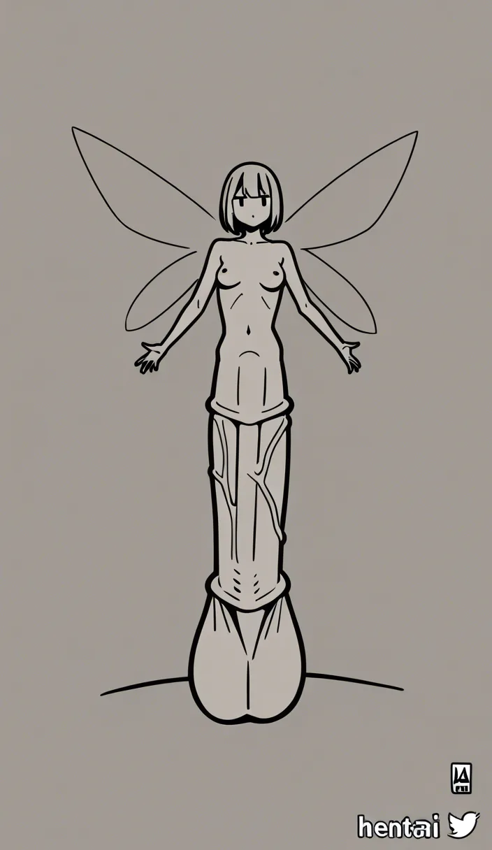 A tiny fairy being used as a fleshlight and being stretched out my a giant cock