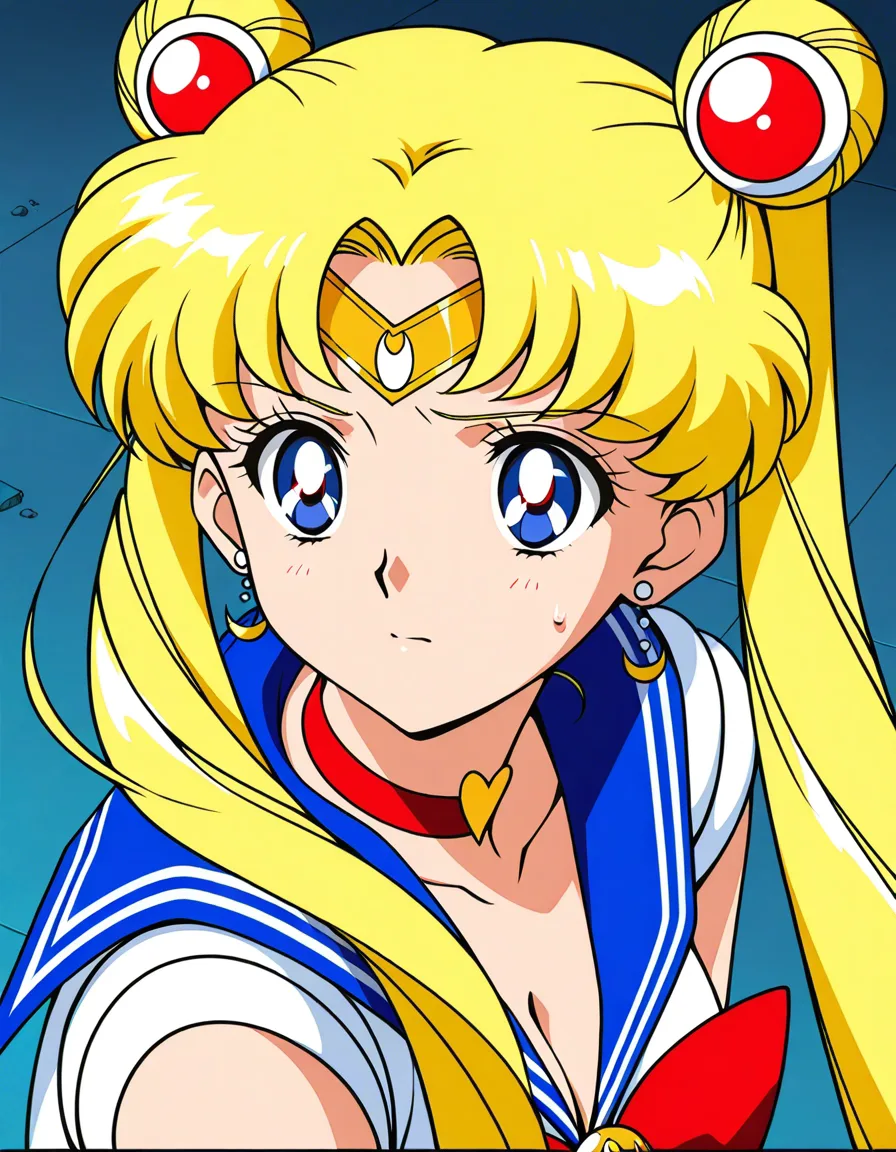 Sailor moon, (anime style:1.3), 2d, anime screencap, cel shading, flat color