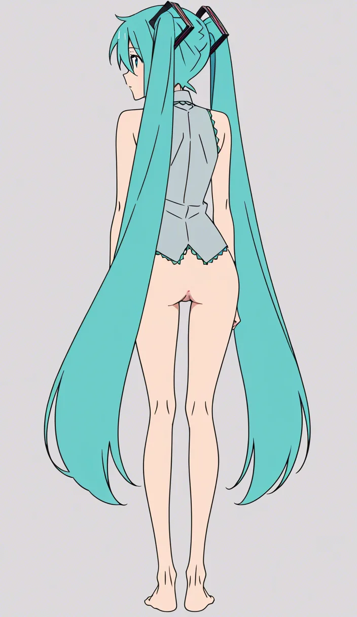 @hatsune_miku, anal,, (anime style:1.3), 2d, anime screencap, cel shading, flat color