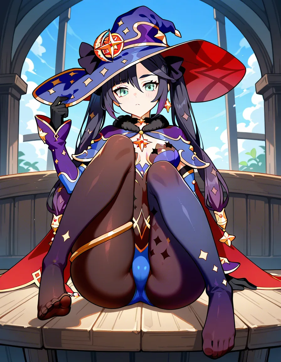 Mona, Genshin Impact, small, feet, hentai_studio_quality