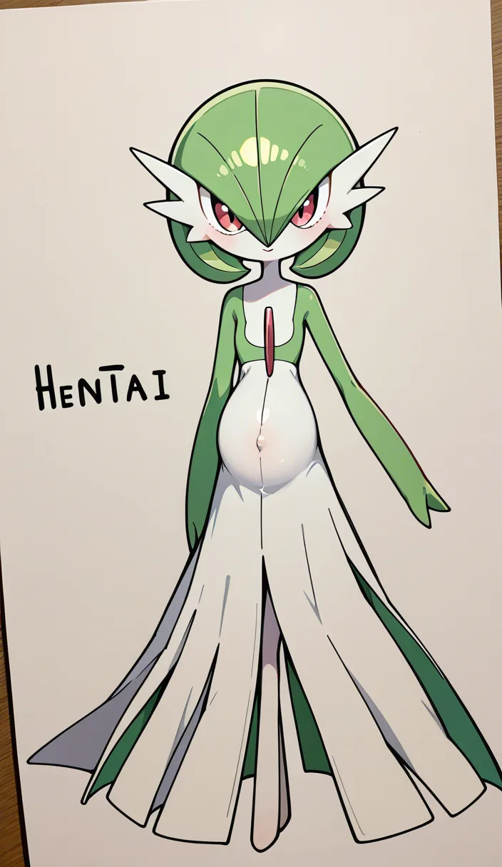gardevoir ( pokemon_(creature) is nine months pregnant, according to the viewer. 4k resolution., hentai_studio_quality