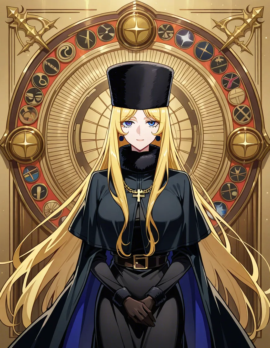 Draw a picture of Maetel from *Galaxy Express 999* and Dragonborn No. 18 engaging in scissoring., hentai_studio_quality