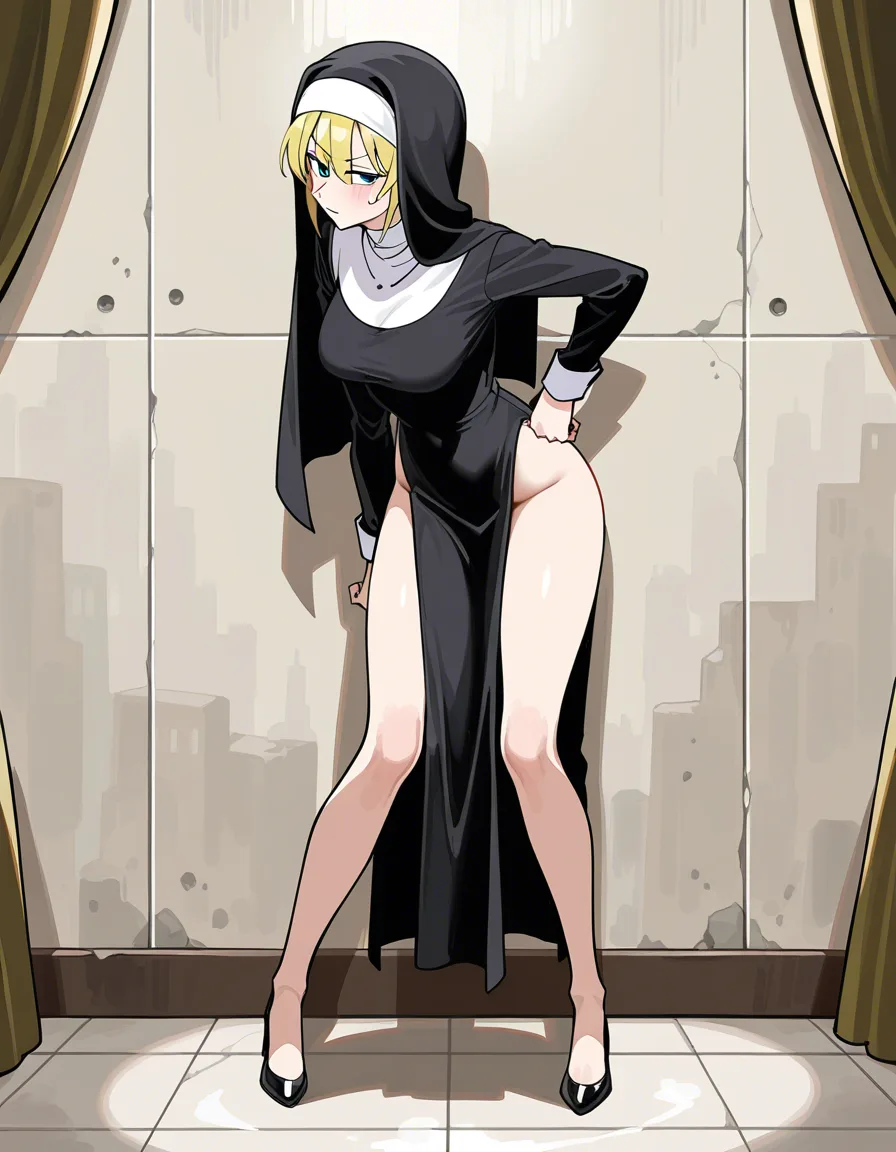Evil nun fucking standing, hentai_studio_quality