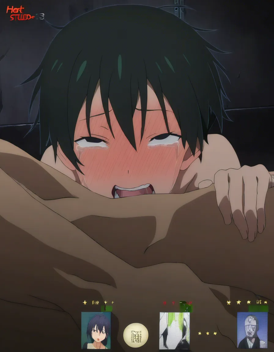 hentai_studio_quality, (anime style:1.3), 2d, anime screencap, cel shading, flat color yaoi, age_difference, size_difference.
shorter, younger man, short_hair, black_hair, black eyes, tears, naked, blushing, ahegao, doggystyle, male_penetrated by tall, handsome man with white_hair, red_eyes, demon_horns, evil_smile, dressed like a priest BREAK inside church, night, hentai_studio_quality